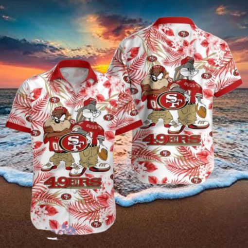 San Francisco 49ers Hawaiian Shirt Taz and Bugs For NFL Team