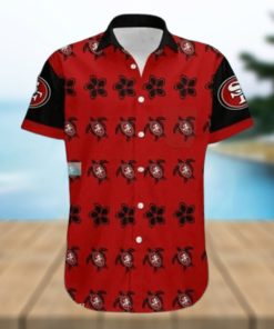 San Francisco 49ers Hawaiian Shirt Turtle Pattern Summer Beach Shirt 49ers Hawaiian Shirt Aloha Shirt