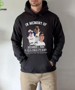 San Francisco 49ers In Memory Of 2022 Gaylord Perry Thank You For The Memories Signature hoodie, sweater, longsleeve, shirt v-neck, t-shirt