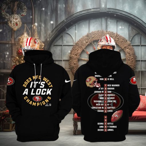 San Francisco 49ers It’s A Lock NFC West Champions 2023 Hoodie, Longpants, Cap – Black