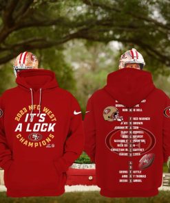 San Francisco 49ers It’s A Lock NFC West Champions 2023 Hoodie, Longpants, Cap