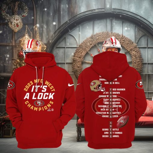 San Francisco 49ers It’s A Lock NFC West Champions 2023 Hoodie, Longpants, Cap