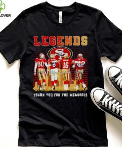 San Francisco 49ers Legends thank you for the memories signature T shirt