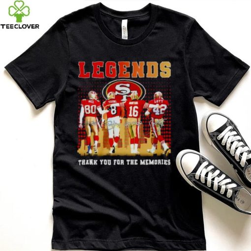 San Francisco 49ers Legends thank you for the memories signature T hoodie, sweater, longsleeve, shirt v-neck, t-shirt