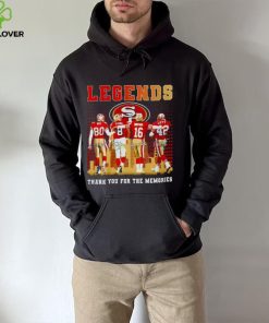 San Francisco 49ers Legends thank you for the memories signature T shirt