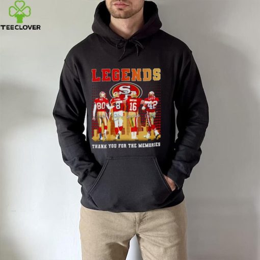 San Francisco 49ers Legends thank you for the memories signature T hoodie, sweater, longsleeve, shirt v-neck, t-shirt