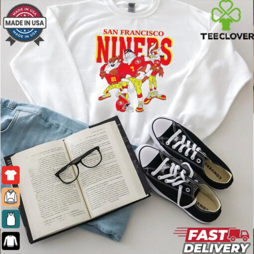 San Francisco 49ers Looney Tunes characters NFL football shirt