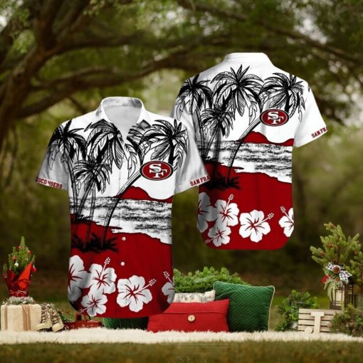 San Francisco 49ers Men’s Hawaiian Shirt Summer Button Down