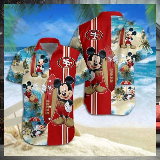 San Francisco 49ers Mickey Mouse Hawaiian Shirt