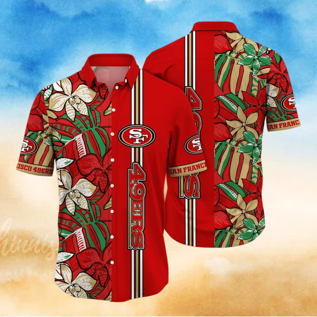 San Francisco 49ers NFL Flower Hawaiian Shirt Unique Gift For Fans San Francisco 49ers NFL Flower Hawaiian Shirt Unique Gift For Fans