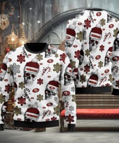 San Francisco 49ers NFL Football Team Santa Skulls Ugly Christmas Sweater