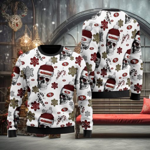 San Francisco 49ers NFL Football Team Santa Skulls Ugly Christmas Sweater