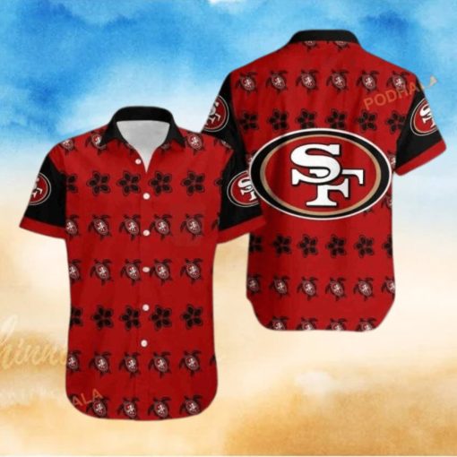 San Francisco 49ers NFL Funny Hawaiian Shirt Turtle And Flower Pattern