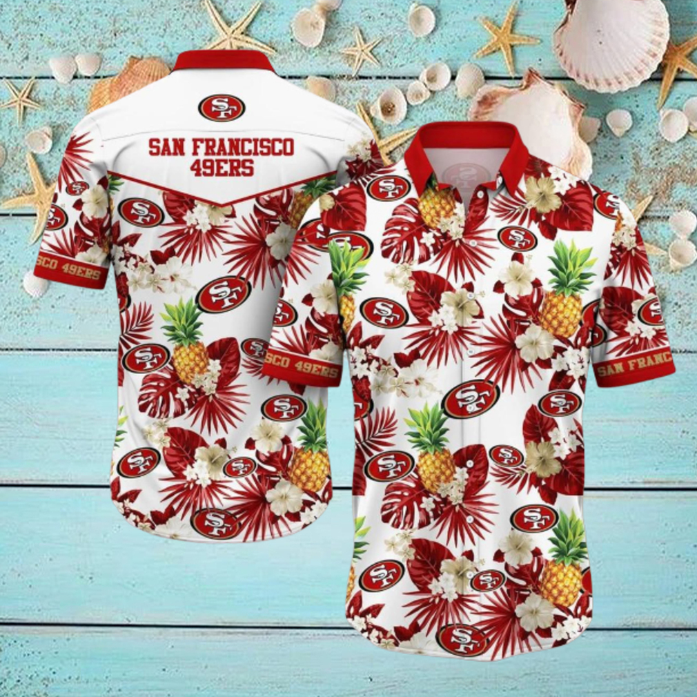 San Francisco 49ers NFL Hawaiian Shirt 3D Printed Tropical Pattern Graphic Hawaii Shirt For Fan Ever San Francisco 49ers NFL Hawaiian Shirt 3D Printed Tropical Pattern Graphic Hawaii Shirt For Fan Ever