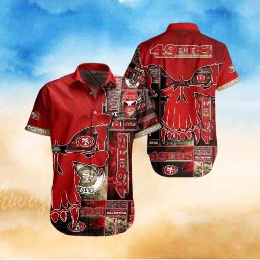 San Francisco 49ers NFL Hawaiian Shirt Skull Printed 3D New Trend Summer For Fans Hot Trend 2023