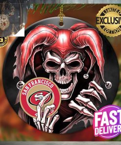 San Francisco 49ers NFL Skull Joker 2023 Holiday Gifts Christmas Decorations Ornament