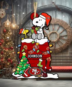 San Francisco 49ers NFL Snoopy Ornament Personalized Christmas 2023 Holidays
