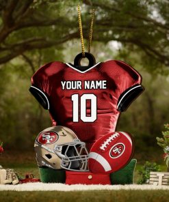 San Francisco 49ers NFL Sport Ornament Custom Name And Number