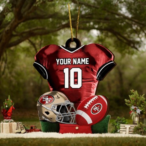 San Francisco 49ers NFL Sport Ornament Custom Name And Number