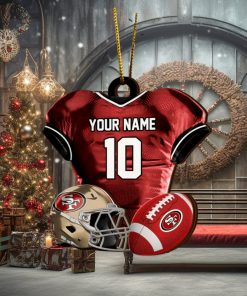 San Francisco 49ers NFL Sport Ornament Custom Name And Number