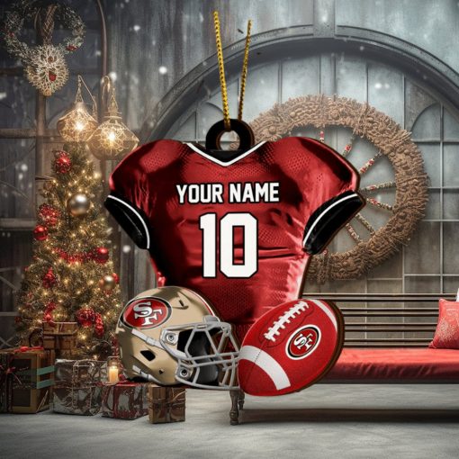 San Francisco 49ers NFL Sport Ornament Custom Name And Number