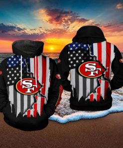 San Francisco 49ers NFL US Flag Team 3D Printed Hoodie Ver 1