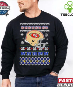 San Francisco 49ers NFL football Christmas helmet shirt