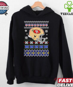 San Francisco 49ers NFL football Christmas helmet shirt