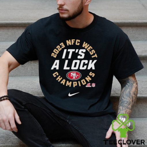 San Francisco 49ers Nike 2023 NFC West Division Champions Locker Room Trophy Collection It’s A Lock T Shirt