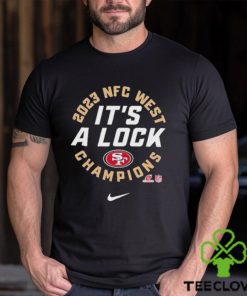 San Francisco 49ers Nike 2023 NFC West Division Champions Locker Room Trophy Collection It’s A Lock T Shirt