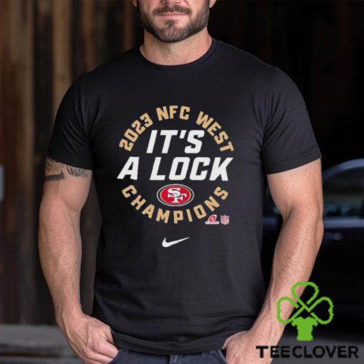 San Francisco 49ers Nike 2023 NFC West Division Champions Locker Room Trophy Collection It’s A Lock T Shirt