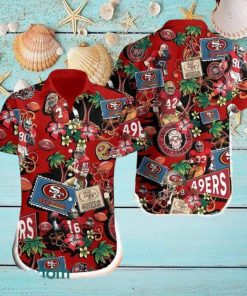 San Francisco 49ers Plus Size Hawaiian Shirt And Short For Men Gift, Short Beach For Family Christmas