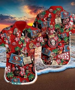 San Francisco 49ers Plus Size Hawaiian Shirt And Short For Men Gift, Short Beach For Family Christmas