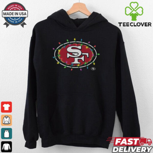 San Francisco 49ers Primary Logo Holiday Lights T Shirt