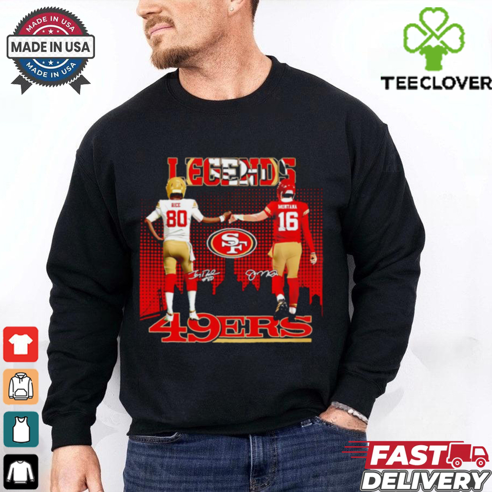 San Francisco 49ers Rice and Montana Legends skyline shirt San Francisco 49ers Rice and Montana Legends skyline shirt