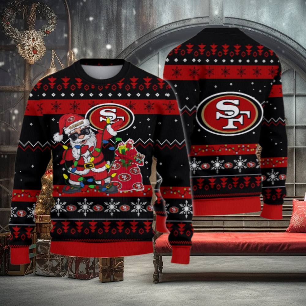 San Francisco 49ers Santa Claus Ugly Christmas Sweater San Francisco 49ers Santa Claus Ugly Christmas Sweater