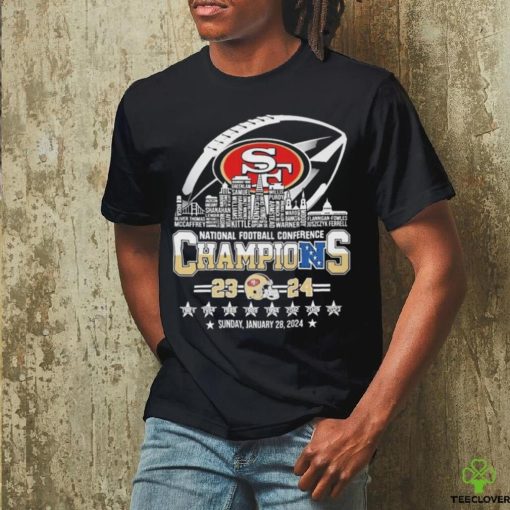 San Francisco 49ers Skyline Players Name National Football Conference Champions 2023 2024 Shirt