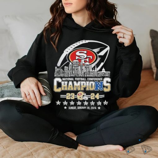 San Francisco 49ers Skyline Players Name National Football Conference Champions 2023 2024 Shirt