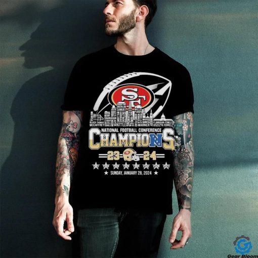 San Francisco 49ers Skyline Players Name National Football Conference Champions 2023 2024 Shirt