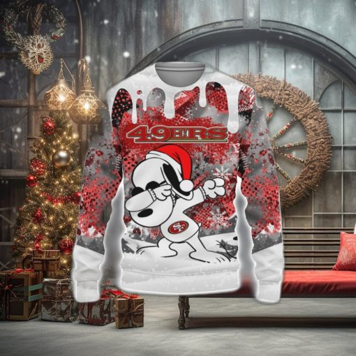 San Francisco 49ers Snoopy Dabbing The Peanuts Sports Football American Ugly Christmas Sweater