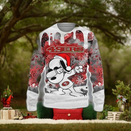 San Francisco 49ers Snoopy Dabbing The Peanuts Sports Football American Ugly Christmas Sweater