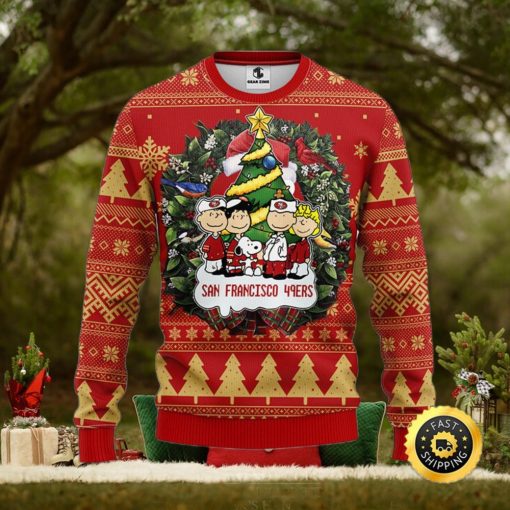 San Francisco 49ers Snoopy Dog Christmas Ugly Sweater