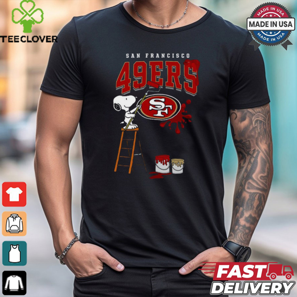 San Francisco 49ers Snoopy Painting Shirt San Francisco 49ers Snoopy Painting Shirt