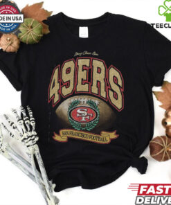 San Francisco 49ers Stoney Clover Lane x '47 Black Glitter Rocker Retro Tubular T Shirt 1 San Francisco 49ers Stoney Clover Lane x '47 Black Glitter Rocker Retro Tubular T Shirt