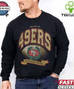 San Francisco 49ers Stoney Clover Lane x '47 Black Glitter Rocker Retro Tubular T Shirt 3 San Francisco 49ers Stoney Clover Lane x '47 Black Glitter Rocker Retro Tubular T Shirt