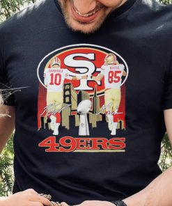 San Francisco 49ers T hoodie, sweater, longsleeve, shirt v-neck, t-shirt Jimmy Garoppolo And George Kittle Signatures Long Sleeve, Ladies Tee