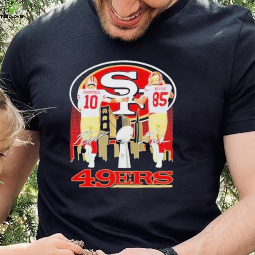 San Francisco 49ers T shirt Jimmy Garoppolo And George Kittle Signatures