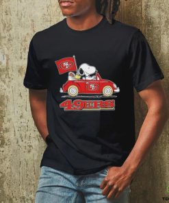 San Francisco 49ers X Peanuts Snoopy And Woodstock Drove Car Shirt