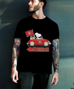 San Francisco 49ers X Peanuts Snoopy And Woodstock Drove Car Shirt