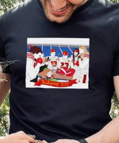 San Francisco 49ers cartoon party Thanksgiving 2023 shirt 2 San Francisco 49ers cartoon party Thanksgiving 2023 shirt